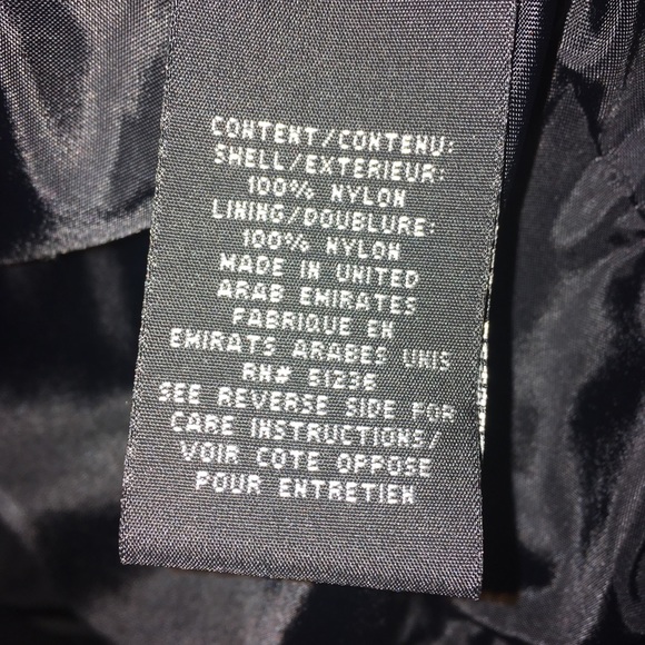 Andy Johns black Nylon jacket windbreaker NWT vtg - Picture 3 of 5